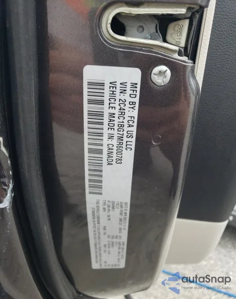 2021 Chrysler Pacifica Touring L z USA, uszkodzony, nr VIN 2C4RC1BG7MR600783